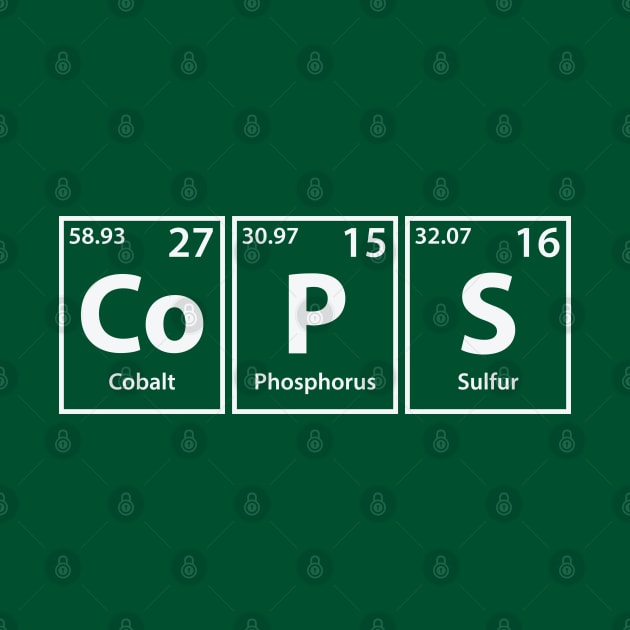 Cops (Co-P-S) Periodic Elements Spelling by cerebrands