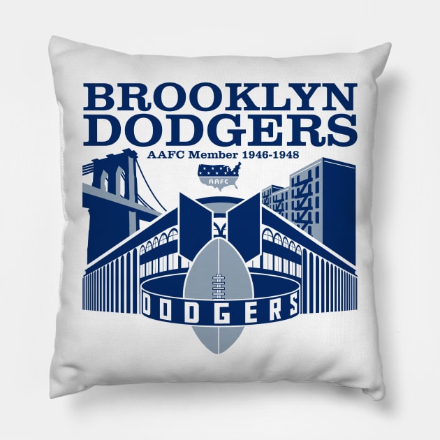 Brooklyn Dodgers AAFC Pillow by DarthBrooks