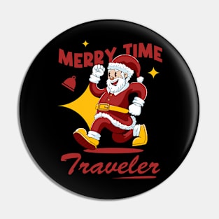 Cheerful Santa Christmas Pin