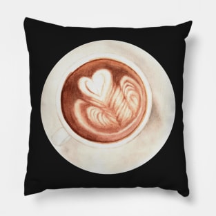 Cup of Latte Art Pillow