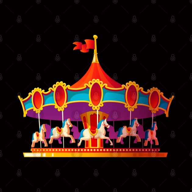 Carousel Merry Go Round Pony Horse by Happy Art Designs