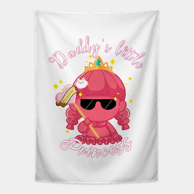 Daddy's little sassy princess Tapestry by Catmaleon Design