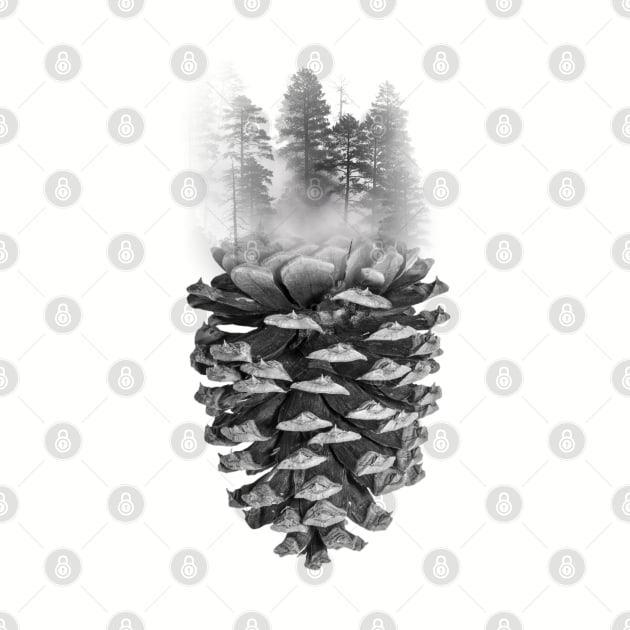 Pine Cone Forest by BlackGrain