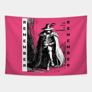 Remember Remember Guy Fawkes Illustration Tapestry