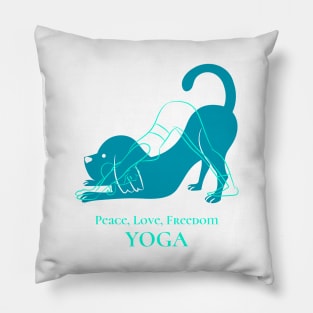 Peace, Love, Freedom, Yoga Pillow