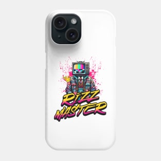 Rizz Master Streetwise Slang - Retro TV Vintage Statement Novelty Graphic Tee T-Shirt Phone Case