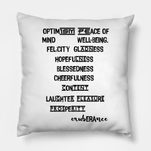 Motivational words Typographic designed apparel and home accessories Pillow