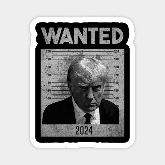 trump mugshot 2024 Magnet by Bones Be Homes