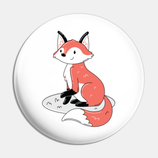 Cute Fox Drawing Pins And Buttons Teepublic