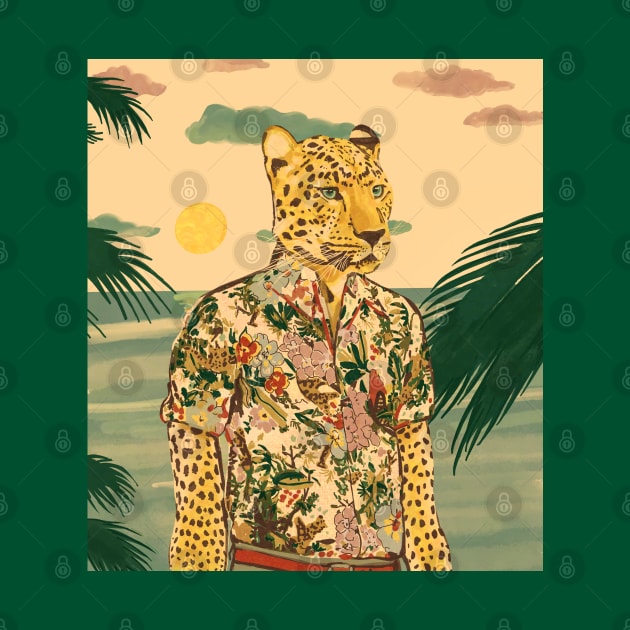 leopard in a hawaiian shirt by Mimie20