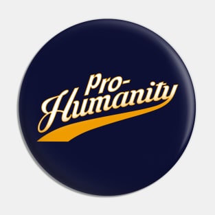 Pro-Humanity Anti-AI Political I Love The Humans Meme Slogan Pin