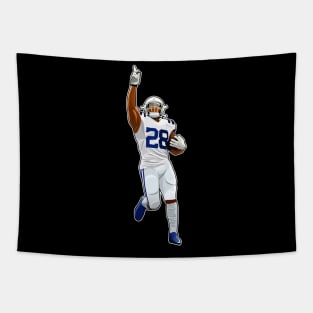 Jonathan Taylor Scooring Touchdown Tapestry
