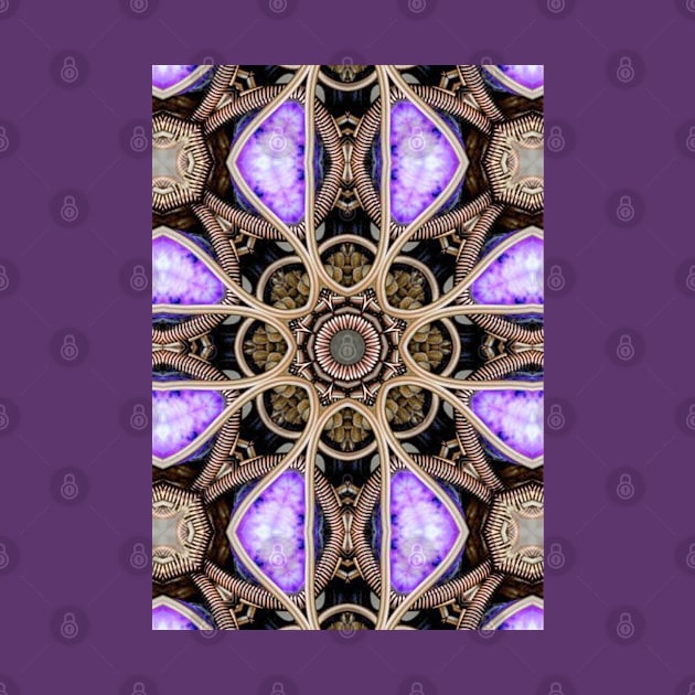 Gold Purple Mandala by Manafold