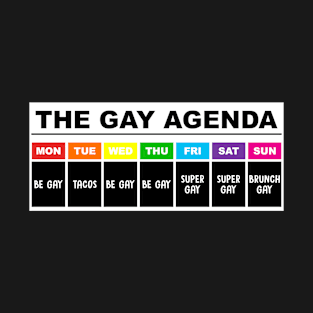 The gay agenda, Gay, Bisexual, Lesbian, vintage, LGBT, Pride Rainbow T-Shirt