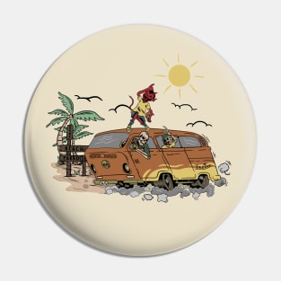 Surfing Paradise Beach Pin