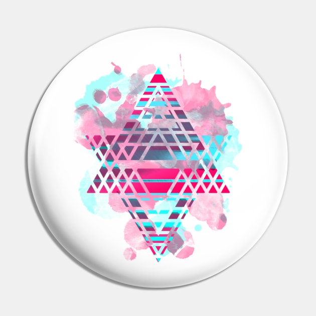 Cotton Candy Diamond Splash Pin by Not Meow Designs 