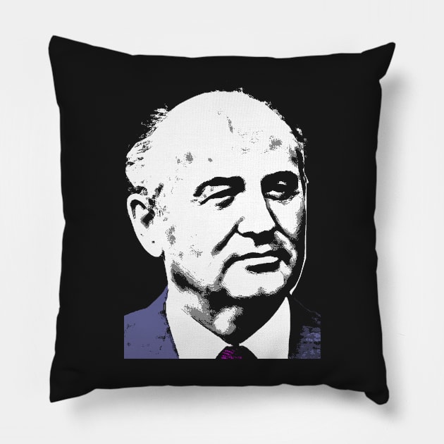 Mikhail Gorbachev-2 Pillow by truthtopower