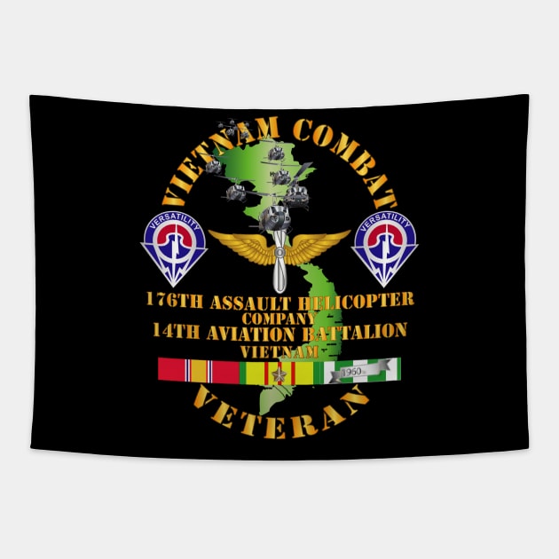 Vietnam Combat Veteran - 176th AHC w 14th Avn Bn Tapestry by twix123844