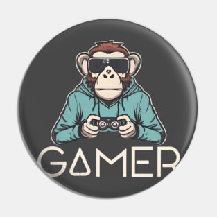 Gamer Monkey Pin