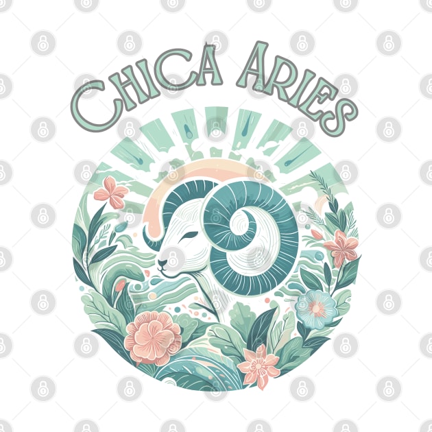 "Aries Spanish Celestial Blaze"- Zodiac Horoscope Star Signs by stickercuffs