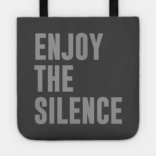 Enjoy The Silence, big, silver Tote