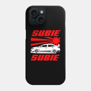 Subie japan white print Phone Case