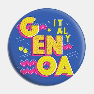 Retro 90s Genoa, Italy Pin