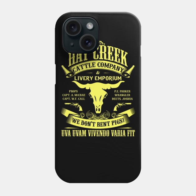 Hat Creek Cattle Company Phone Case by AwesomeTshirts