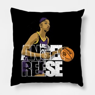 angel reese comic style Pillow