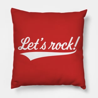Let's Rock! (Rock 'n' Roll Music / White) Pillow