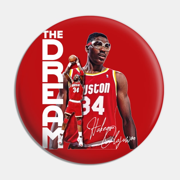 Hakeem 'The Dream' Olajuwon Fan Design Pin by darklordpug