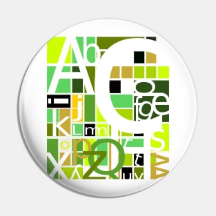 The alphabet abstract Pin