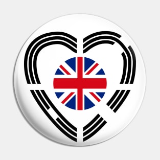 Korean British Multinational Patriot Flag Series (Heart) Pin