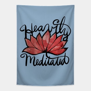 Heavily Meditated Zen Lotus Tapestry