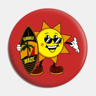 Cool Surfing sun Pin