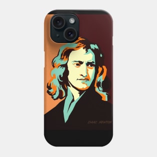 Isaac Newton with background WPAP Phone Case