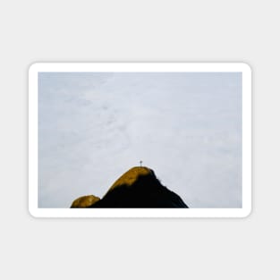 The Cross Swiss Alps Sea of ​​fog / Swiss Artwork Photography Magnet