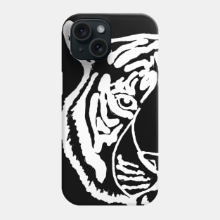 tiger face white Phone Case