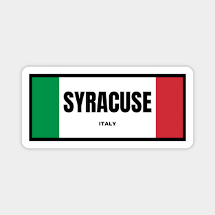 Syracuse City in Italian Flag Colors Magnet