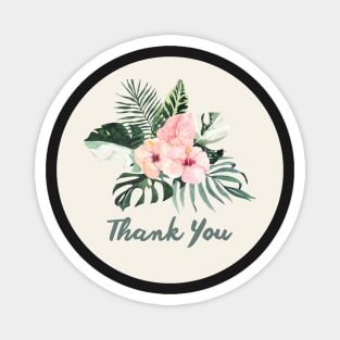 Thank You with Flower 02 Magnet