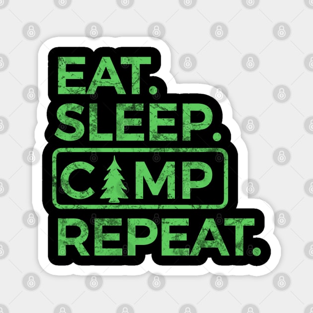 Eat Sleep Camp Repeat Magnet by Scar