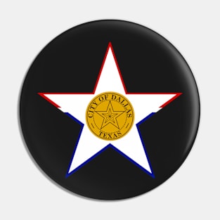 Dallas Flag Star Decal Pin