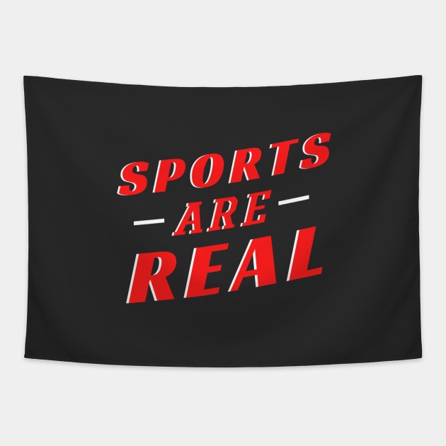 Sports are Real Typography Tapestry by BrightLightArts
