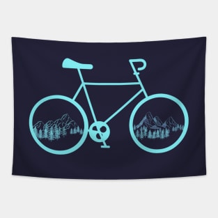 Blue Mountain Bike Tapestry