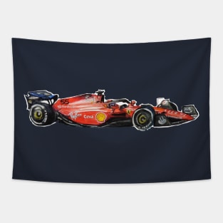 Racing Car in watercolours pattern illustration, Formula 1 watercolours Tapestry