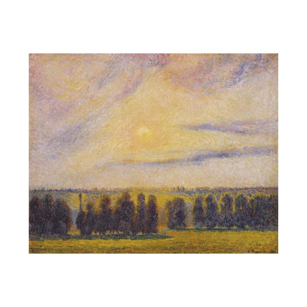 Sunset at Eragny by Camille Pissarro by Classic Art Stall