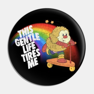 Existential Pain / Retro 80s Style Cartoon Design Pin