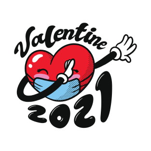 Valentine 2021, Heart with a Mask T-Shirt