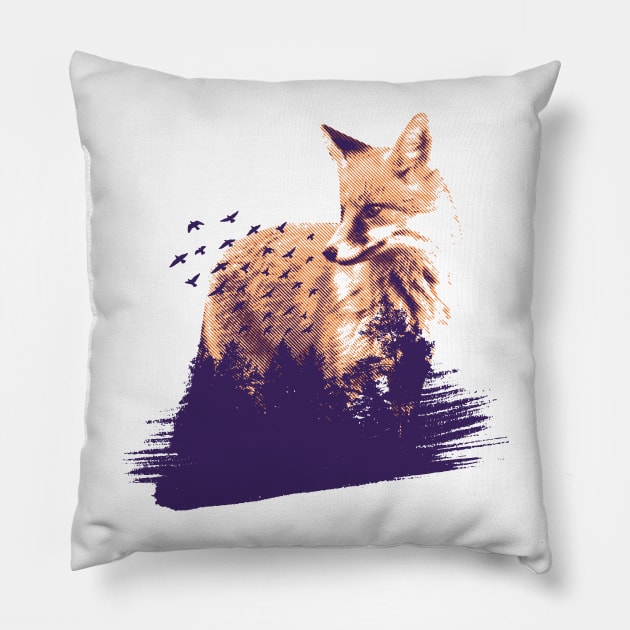 FOREST FOX Pillow by madeinchorley