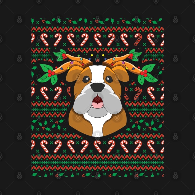 Not so ugly Christmas Bulldog by aneisha